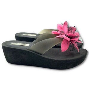 Candies sandals black foam pink floral Y2k 2000s streetwear chunky platforms